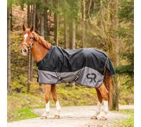 SUNRIDE Couverture d'hiver 100 g pour chevaux (Stockholm) - Combinable avec des couvertures - Imperméable - Colonne d'eau 3 000 mm - Extrêmement respirante - 1200D - Noir (115 cm)