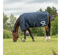 SUNRIDE Couverture d'hiver 100g pour Chevaux (Stockholm) - combinable avec des sous-couvertures - 100% imperméable - 1200D (Bleu, 115)