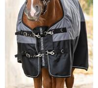 SUNRIDE Extension de poitrail pour Couverture de Cheval (Nuuk) en Polaire Douce et 600D Ripstop (L/140-155 cm, Noir)