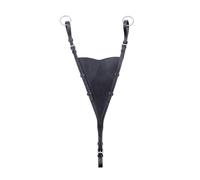 SUNRIDE Fourche de Martingale fermée en Cuir véritable “Bib” - réglable pour Une Action de rênes Stable, Plus de contrôle et sécurité - idéale pour Saut d’Obstacles et Jeunes Chevaux (Noir, Full)