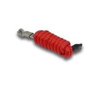 SUNRIDE Longe pour Cheval avec Mousqueton Panique - 2 m - Corde d’Attache équitation (Rouge)