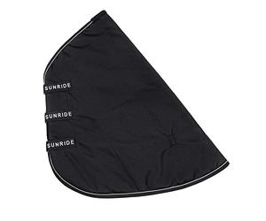 SUNRIDE Protège-Cou 50g Compatible avec nos couvertures d'hiver et de Pluie - 600D Ripstop, imperméable (L/140-155 cm, Noir)