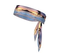 Sunrise Bandeau de fitness avec imprimé tropical Palm Tree Island, parfait pour la course à pied, le fitness et d'autres sports Bandeau réglable