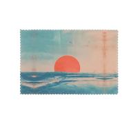 Sunrise By The Sea Lot de 6 sets de table pour table de salle à manger - Linge de table en polyester durable avec résistance à la chaleur et motif imprimé élégant pour la maison, l'hôtel et le banquet