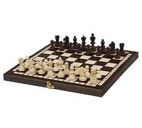 Sunrise Chess | Échecs Olympiques | Figurines Traditionnelles | Échiquier Peint à la Main | Bois Naturel | Résistant aux dommages | Cassette Pratique