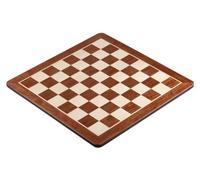 Sunrise Chess & Games Échiquier N° 4 - Intarsie Padouk/Érable, Coins Arrondis, Design Épuré