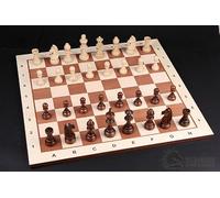 Sunrise Chess & Games - Échiquier N° 5 Acajou Érable Sycomore avec Coordonnées - Bord Clair et Cases de 50 mm