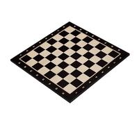Sunrise Chess & Games Échiquier n° 5 Aspect ébène, 48 cm | 48 x 48 cm, cases 50 mm, marqueterie ébénisée, guide pour débutants inclus