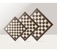 Sunrise Chess & Games - Échiquier N° 5 Wengé Érable Sycomore sans Coordonnées - Plateau en Marqueterie 48 x 48 cm avec Cases de 50 mm