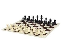 Sunrise Chess & Games Échiquier Vinyle Enroulable n° 6, Marron | Cases 57 mm, surface blanc/marron, vinyle enroulable, facile à transporter et ranger
