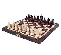 Sunrise Chess & Games - Jeu d'échecs de Voyage 'Royal Maxi' 31x31cm, avec pièces Artisanales