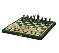 Sunrise Chess & Games Jeu d'échecs royaux moyens (35 x 35 cm) en Vert - L'élégance classique rencontre les couleurs modernes - Pour 2 joueurs - À partir de 12 ans