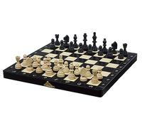 Sunrise Chess & Games Lux Échecs magnétiques 28 cm, Noir | Pièces magnétiques en charme, plateau pliable 28 cm, cases 30 mm, roi 55 mm
