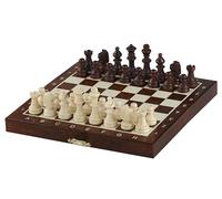 Sunrise Chess & Games Mini échecs magnétiques 20 cm, Marron | Plateau pliable compact 20 cm, pièces magnétiques, rangement intérieur, poids 0,35 kg