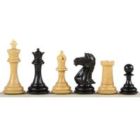 Sunrise Chess & Games - Pièces d’Échecs en Ébène et Buis Roi 96 mm - 34 Pièces Sculptées au Design Classique