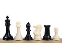 Sunrise Chess & Games - Pièces d’Échecs Staunton Exclusives N° 7 en Plastique Blanc Noir 34 Pièces - Lestées Métal Roi 104 mm pour Club École et Jeu