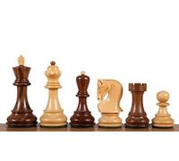 Sunrise Chess & Games Pièces d'Échecs de Zagreb - Acacia Indienne & Buis, 3,5 Pouces, Sculpture à la Main, Finition Polie, Design Traditionnel