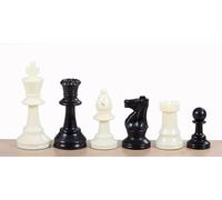 Sunrise Chess & Games Pièces Staunton n° 4 en Plastique, Roi 78 mm | Design Staunton classique, pièces blanches et noires, roi 78 mm, pour entraînement et loisirs