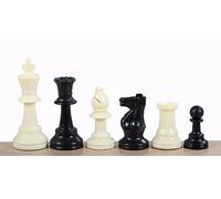 Sunrise Chess & Games Pièces Staunton n° 6 en Plastique, lestées | Pièces lestées avec métal, roi 96 mm, bon équilibre, design classique de tournoi