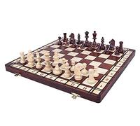 Sunrise Chess & Games Set d'échecs en bois décoratif de qualité supérieure fabriqué à la main Amsterdam 40 cm x 40 cm - Jeu de société pour 2 joueurs à partir de 96 mois