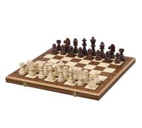 Sunrise Chess Jeu d’échecs de Tournoi d’échecs n° 7 (50x50 cm) incrusté - Jeu d’échecs de première Classe avec des pièces Staunton Faites à la Main et Un échiquier richement décoré