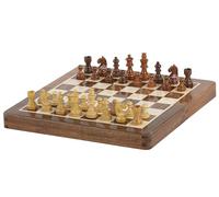 Sunrise Chess Jeu d’échecs magnétique avec échiquier incrusté de 25 cm - Taille compacte, idéal pour Les Voyages et comme Cadeau élégant