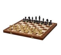 Sunrise Chess Professionelles Turnierschachspiel Nr. 6 German - Elegantes Schachset mit gewichteten Figuren und kunstvoll gestaltetem Schachbrett