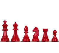 Sunrise Chess Staunton 6 pièces d’échecs en Plastique en Rouge - Une esthétique vibrante pour Une expérience d’échecs Dynamique (Hauteur du Roi 95 mm)