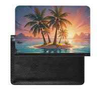 Sunrise Étui de passeport fin avec blocage RFID et emplacements pour cartes de crédit pour homme et femme