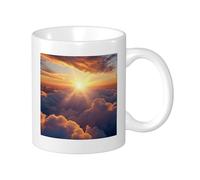 Sunrise Lot de 2 housses de coussin à fermeture éclair avec fermeture éclair, nuage, soleil, paysage naturel, ciel, orange, gris, velours confortable, décoratif, canapé, chambre à coucher, appartement