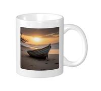 Sunrise Lot de 2 housses de coussin à fermeture éclair pour plage, nature, mer, océan, plante, arbre, nuage, paysage, vague, orange, gris, velours confortable, lavable, pour chambre à coucher