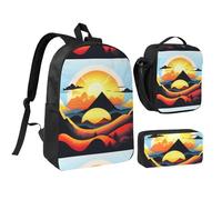 Sunrise Mountain Ensemble sac à dos 43,2 cm, joli imprimé, tissu Oxford durable.