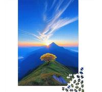 Sunrise Mountain Peak Jeu De Puzzle Blue Sky 1000 Pcs Papier Épais pour La Famille Impression HD Résistant À La Déchirure Détente À Domicile Nouveau Modèle 70x50cm/1000pcs