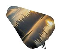 Sunrise on The Lake Housse de siège de vélo pour homme et femme - Imperméable - Coussin de siège de vélo réglable pour vélo en plein air