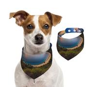 Sunrise Over Hanauma Bay Oahu Bandana d'été pour chien, bandana d'été lavable et réglable en forme de triangle pour animaux de compagnie mignons pour chiens de moyenne et grande taille, chiots et