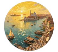 Sunrise Over The Sea in Venice Puzzle 1000 Pièces Cadeau Unique View Jeu Éducatif Défi Jouet À De Qualité Supérieure Peinture Art pour Adultes Et Enfants 1000pcs (67.5x67.5cm)