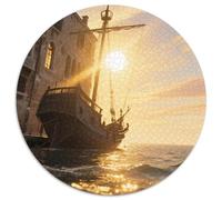 Sunrise Over The Sea in Venice Puzzle 1000 Pieces Cadeau Unique View Jeu Éducatif Défi Jouet À De Qualité Supérieure Peinture Art pour Adultes Et Enfants À Partir De 12 Ans 1000pcs (67.5x67.5cm)
