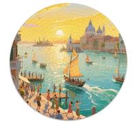 Sunrise Over The Sea in Venice Puzzles 1000 Pièces Cadeau Unique View Jeu Éducatif Défi Jouet À De Qualité Supérieure Peinture Art pour Adultes Et Enfants À Partir De 14 Ans 1000pcs (67.5x67.5cm)