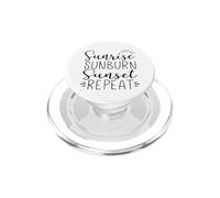Sunrise Sunburn Sunset : Dicton Amusant de Vacances d'été PopSockets PopGrip pour MagSafe