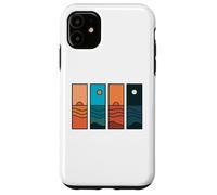 Sunrise to Moonlight Retro Vintage Coastal Landscape Coque pour iPhone 11
