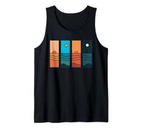 Sunrise to Moonlight Retro Vintage Coastal Landscape Débardeur