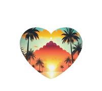 Sunrise Tropical Palm Tree Island Printing Lot de 10 feuilles de désodorisant de voiture parfumées à suspendre avec corde pour la maison