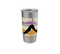 Sunrise Yoga Best Class Retro Matin Workout Gobelet isotherme en acier inoxydable double paroi