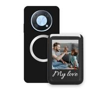 Sunrive Coque avec Personnalisable pour MagSafe Portefeuille - Étui Compatible avec Huawei Nova Y90 Housse Antichoc - Cuir avec Porte-Cartes et Fonction Support,Personnalisable avec Photo ou Texte