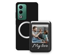 Sunrive Coque avec Personnalisable pour MagSafe Portefeuille - Étui Compatible avec Oppo A5M/A5 5G Housse Antichoc - Cuir avec Porte-Cartes et Fonction Support, Personnalisable avec Photo ou Texte