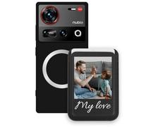 Sunrive Coque avec Personnalisable pour MagSafe Portefeuille - Étui Compatible avec ZTE Nubia Z70S UltraHousse - Cuir avec Porte-Cartes et Fonction Support, Personnalisable avec Photo ou Texte