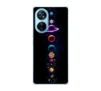 Sunrive Coque Compatible avec Blackview A200 Pro, TPU Silicone Étui Housse Protecteur Souple Gel Transparent Back Cover Mignon Motifs Antichoc Case(Sphère Cosmique)
