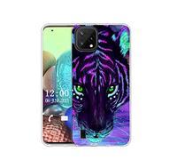 Sunrive Coque Compatible avec Blackview A55(2022), Silicone Étui Housse Protecteur Souple Gel Transparent Back Case(Q Tigre 2)+ Stylet OFFERTS