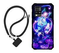 Sunrive Coque Compatible avec Blackview BV4800 SE,TPU Étui Housse Protecteur Mat Back Cover Mignon Motifs Case(Roses,Papillon,Fleur)+1x Universelle Dragonne