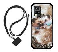 Sunrive Coque Compatible avec Blackview BV4800 SE,TPU Étui Housse Protecteur Mat Back Cover Mignon Motifs Case(hérisson)+1x Universelle Dragonne